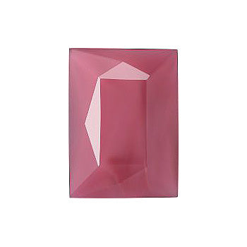 Rectangle Faceted Pointed Back (Doublets) Crystal Glass Stone, Pink 2 Pearl Colours (07400), Czech Republic