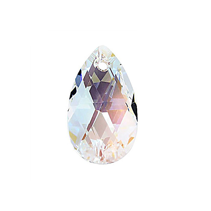 SWAROVSKI CRYSTALS pendant pear-shaped 6106 crystal stone with hole Crystal Shimmer Glass Austria