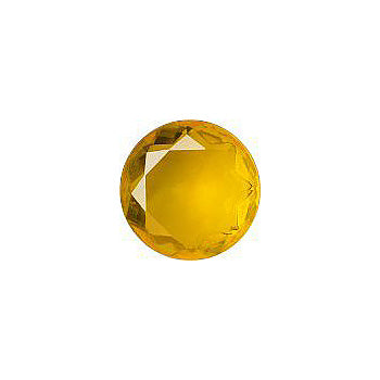 Round Faceted Pointed Back (Doublets) Crystal Glass Stone, Yellow 12 Transparent (80000), Czech Republic