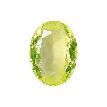 Oval Faceted Pointed Back (Doublets) Crystal Glass Stone, Yellow 2 Transparent (80130), Czech Republic