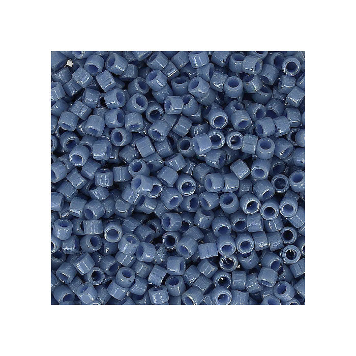 Miyuki Delica Rocailles Seed Beads Opaque Denim Blue Luster Glass Japan