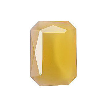 Octagon Faceted Pointed Back (Doublets) Crystal Glass Stone, Yellow 7 Milky Colours (04030-10040-K), Czech Republic