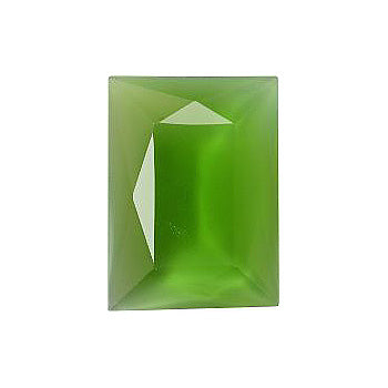 Rectangle Faceted Pointed Back (Doublets) Crystal Glass Stone, Light Green 5 Milky Colours (04030-50230-K), Czech Republic
