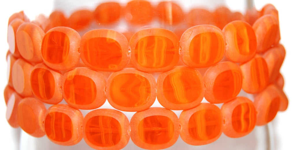 Table Cut Round Candy Beads, 812126 Matte (812126 M), Glass, Czech Republic