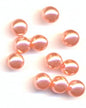 Imitation pearl glass beads round Salmon Pink Glass Czech Republic