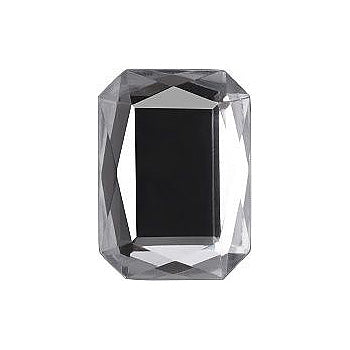 Octagon Faceted Flat Back Crystal Glass Stone, White 10 Transparent With Silver Foil (000300-Sf), Czech Republic