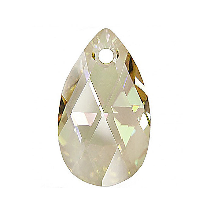 SWAROVSKI CRYSTALS pendant pear-shaped 6106 crystal stone with hole Green Luminescent Crystal Glass Austria