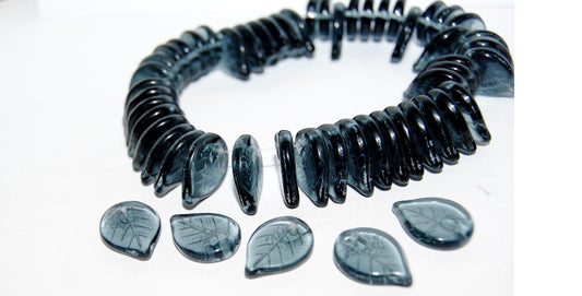 Leaf Pressed Glass Beads, 30310 (30310), Glass, Czech Republic