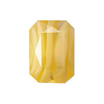 Octagon Faceted Pointed Back (Doublets) Crystal Glass Stone, Yellow 9 Pearl Colours (84000-00030-Tw), Czech Republic