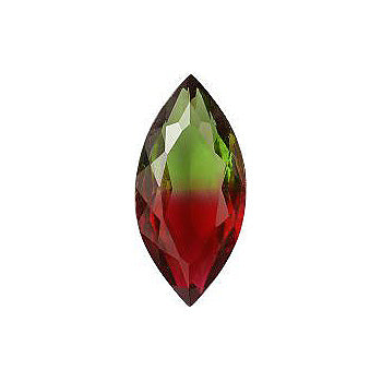 Navette Faceted Pointed Back (Doublets) Crystal Glass Stone, Red 6 Multicolours (Bi-11431), Czech Republic