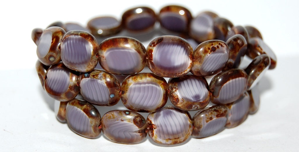 Table Cut Round Candy Beads, 26016 Travertin (26016 86800), Glass, Czech Republic