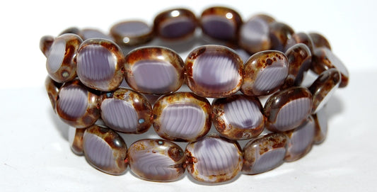Table Cut Round Candy Beads, 26016 Travertin (26016 86800), Glass, Czech Republic