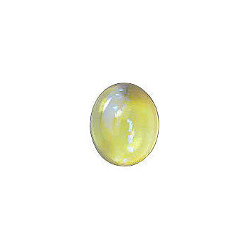Oval Cabochons Flat Back Crystal Glass Stone, Light Green 1 Mexico Opals (Mex-25), Czech Republic