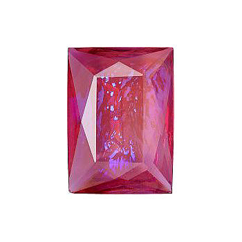Rectangle Faceted Pointed Back (Doublets) Crystal Glass Stone, Pink 21 Mexico Opals (Mex-32), Czech Republic
