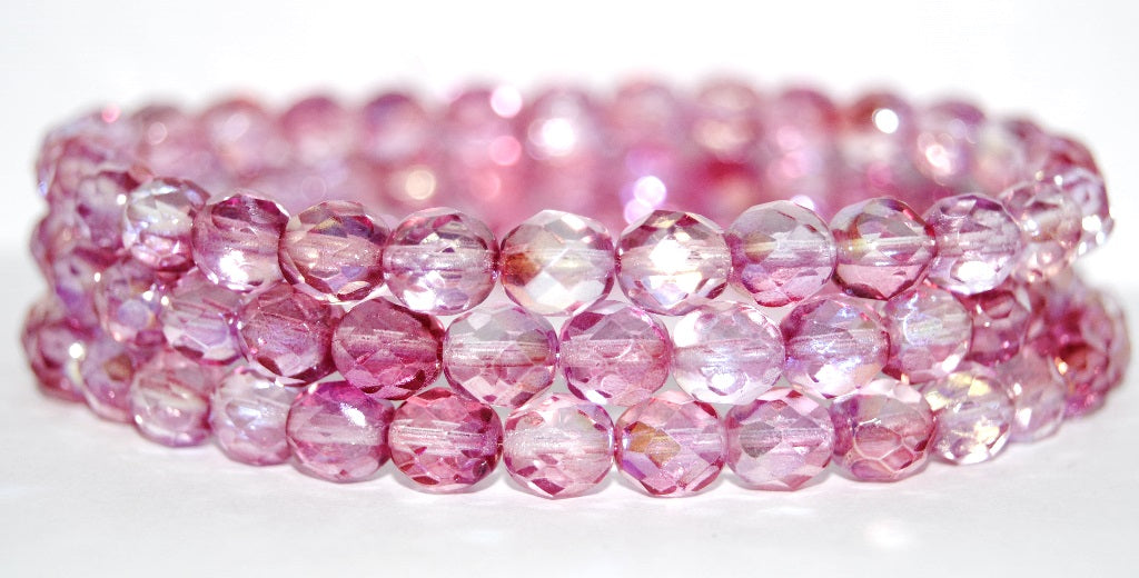 Fire Polished Round Faceted Beads, 48120 (48120), Glass, Czech Republic