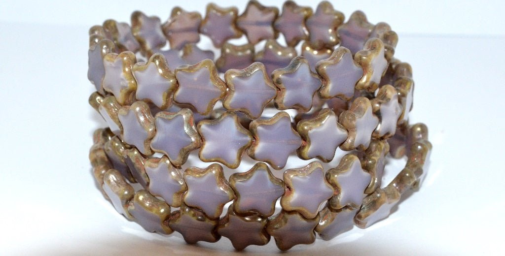 Table Cut Star Beads , (21350 43400), Glass, Czech Republic