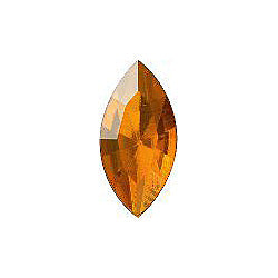 Navette Faceted Pointed Back (Doublets) Crystal Glass Stone, Orange 6 Transparent With Chrome (90000-Chr), Czech Republic