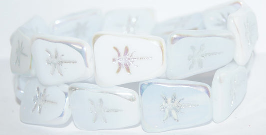 Table Cut Rectangle Beads With Dragonfly, (1000 Ab), Glass, Czech Republic