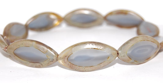 Table Cut Oval Beads, (46010 43400), Glass, Czech Republic