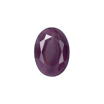 Oval Faceted Pointed Back (Doublets) Crystal Glass Stone, Violet 13 Pearl Colours (02405), Czech Republic