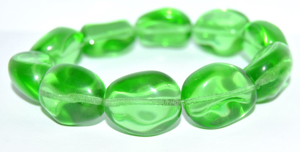 Czech Glass Pressed Beads Irregular Shape Like Stone, 50510 (50510), Glass, Czech Republic