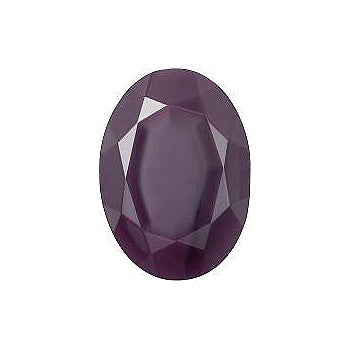 Oval Faceted Pointed Back (Doublets) Crystal Glass Stone, Violet 12 Pearl Colours (02405), Czech Republic