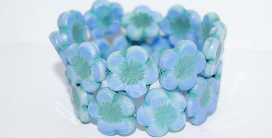 Table Cut Flower Beads Hibiscus, (21 37504 46460), Glass, Czech Republic