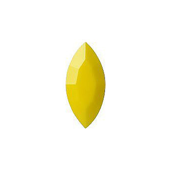 Navette Faceted Pointed Back (Doublets) Crystal Glass Stone, Yellow 10 Opaque (83012), Czech Republic