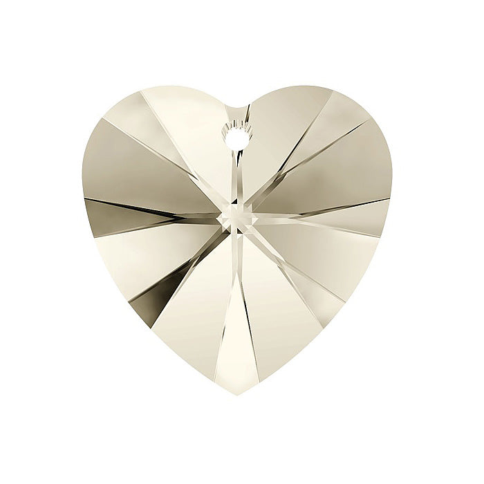 SWAROVSKI ELEMENTS pendant HEART 6228 crystal stone with hole Crystal Sahara Glass Austria