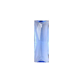 Rectangle Faceted Pointed Back (Doublets) Crystal Glass Stone, Aqua Blue 8 Transparent (30010), Czech Republic