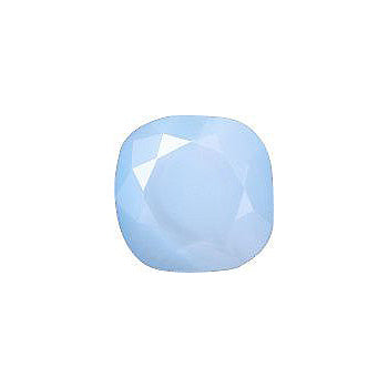 Rounded Square Faceted Pointed Back (Doublets) Crystal Glass Stone, Aqua Blue 8 Pearl Colours (03400), Czech Republic