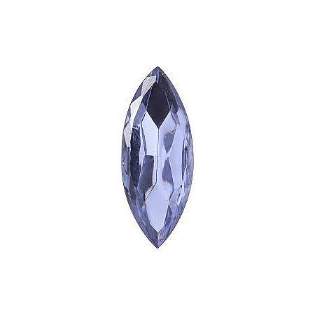 Navette Faceted Pointed Back (Doublets) Crystal Glass Stone, Violet 6 Transparent With Aluminium (20210-Al), Czech Republic