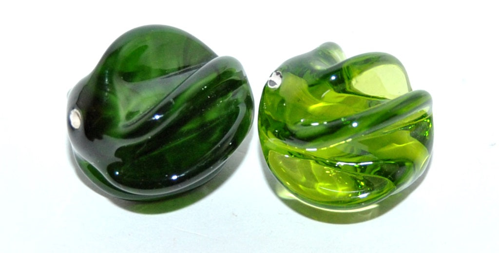 Seashells Lampwork Glass Handmade Beads, (B), Glass, Czech Republic