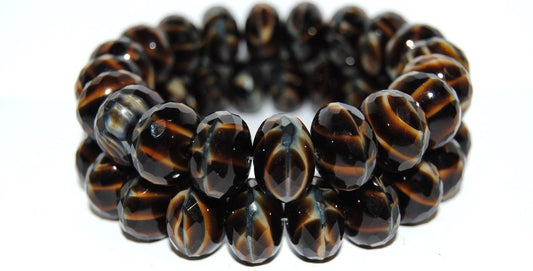 Faceted Special Cut Rondelle Fire Polished Beads, 26117 (26117), Glass, Czech Republic