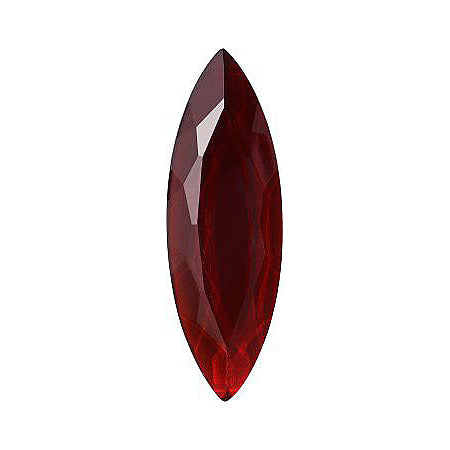 Navette Faceted Flat Back Crystal Glass Stone, Red 8 Transparent (90200-K), Czech Republic