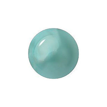 Round Cabochons Flat Back Crystal Glass Stone, Turquoise 4 Pearl Colours (05401), Czech Republic