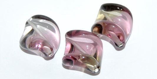 Leaf Lampwork Glass Handmade Beads, (D), Glass, Czech Republic