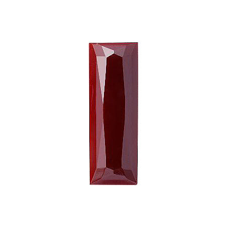 Rectangle Faceted Pointed Back (Doublets) Crystal Glass Stone, Red 1 Opaque With Velvet (93202-V), Czech Republic