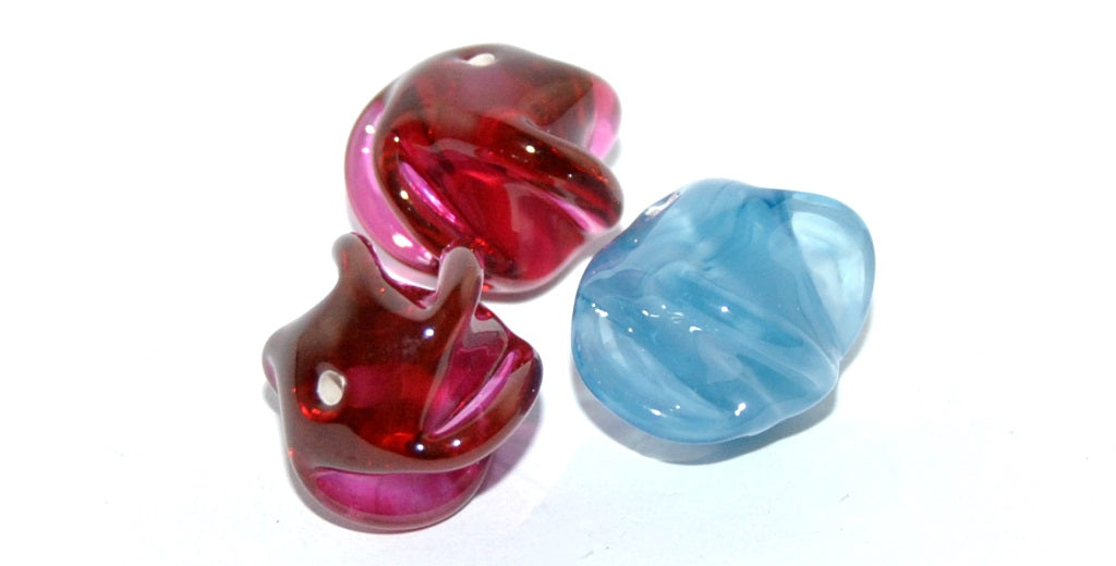 Seashells Lampwork Glass Handmade Beads, (E), Glass, Czech Republic