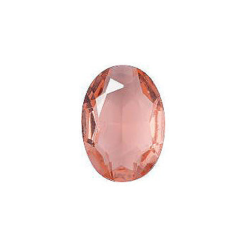 Oval Faceted Pointed Back (Doublets) Crystal Glass Stone, Pink 9 Transparent (70120-L), Czech Republic