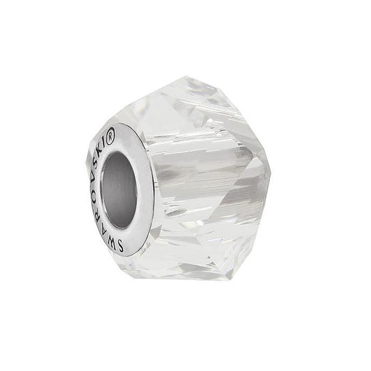 SWAROVSKI ELEMENTS BeCharmed Helix 5928 charm big hole bead Crystal, Steel Glass Austria