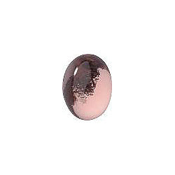 Oval Cabochons Flat Back Crystal Glass Stone, Pink 4 Transparent With Aluminium (70110-L-Al), Czech Republic