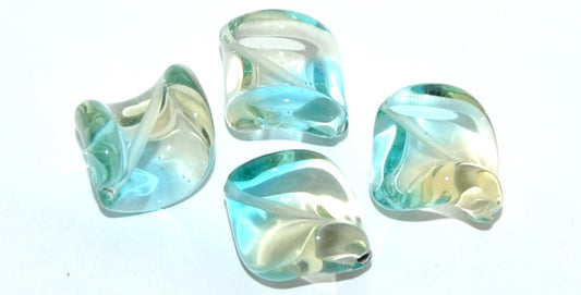 Leaf Lampwork Glass Handmade Beads, (D), Glass, Czech Republic