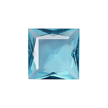 Square Faceted Pointed Back (Doublets) Crystal Glass Stone, Aqua Blue 4 Transparent (60000), Czech Republic