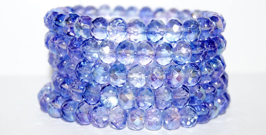 Faceted Special Cut Rondelle Fire Polished Beads, 48102 (48102), Glass, Czech Republic