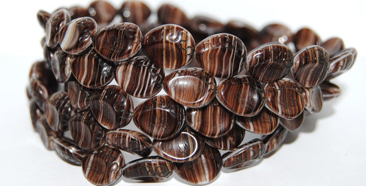 Tear Oval Pressed Glass Beads, (15010 23202), Glass, Czech Republic