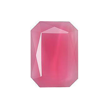 Octagon Faceted Pointed Back (Doublets) Crystal Glass Stone, Pink 3 Milky Colours (04030-70140-K), Czech Republic