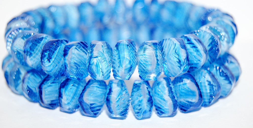 Faceted Cathedral Fire Polished Glass Beads, 6308 (6308), Glass, Czech Republic