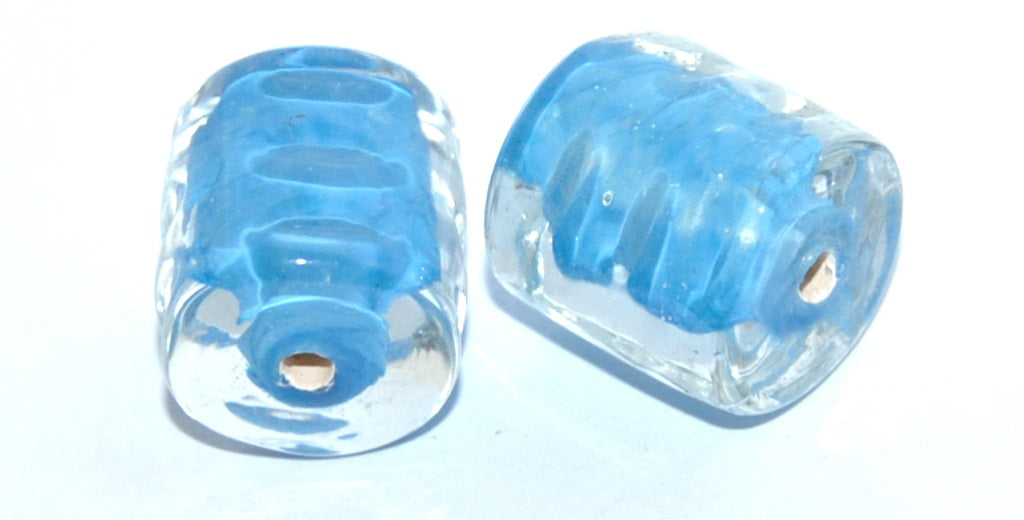 Czech Glass Hand Made Roller Tube Lampwork Beads, (A), Glass, Czech Republic