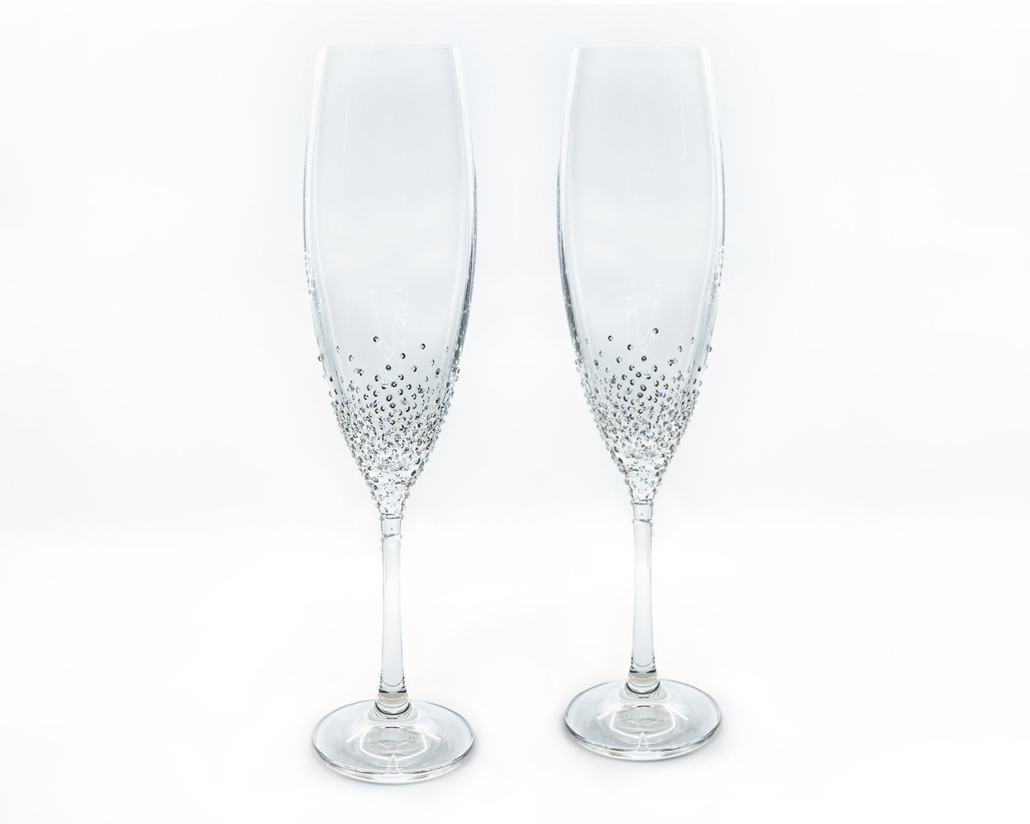 Czech Bohemian Champagne Glass decorated with Swarovski Crystals 220ml Crystal Czech Republic